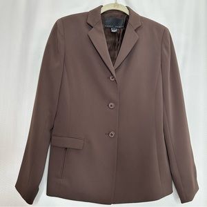Yansi Fugel brown classic blazer career work